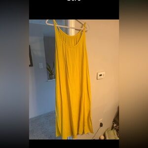 Women's Yellow Sleeveless Maxi Dress